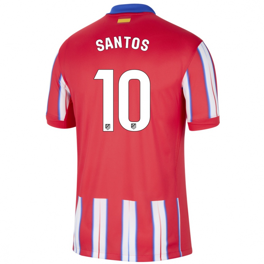 Kids Football Leicy Santos #10 Red White Blue Home Jersey 2024/25 T-Shirt Uk