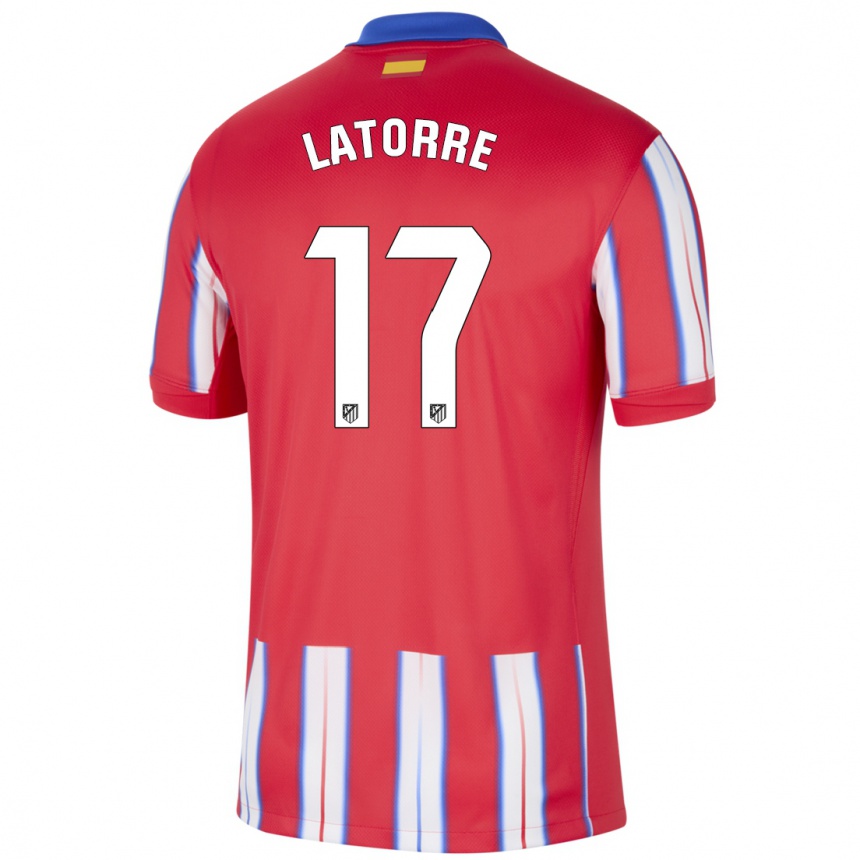 Kids Football Barbara Latorre #17 Red White Blue Home Jersey 2024/25 T-Shirt Uk