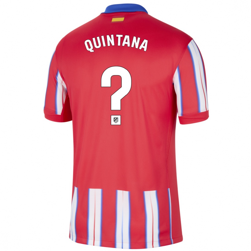 Kids Football Nacho Quintana #0 Red White Blue Home Jersey 2024/25 T-Shirt Uk