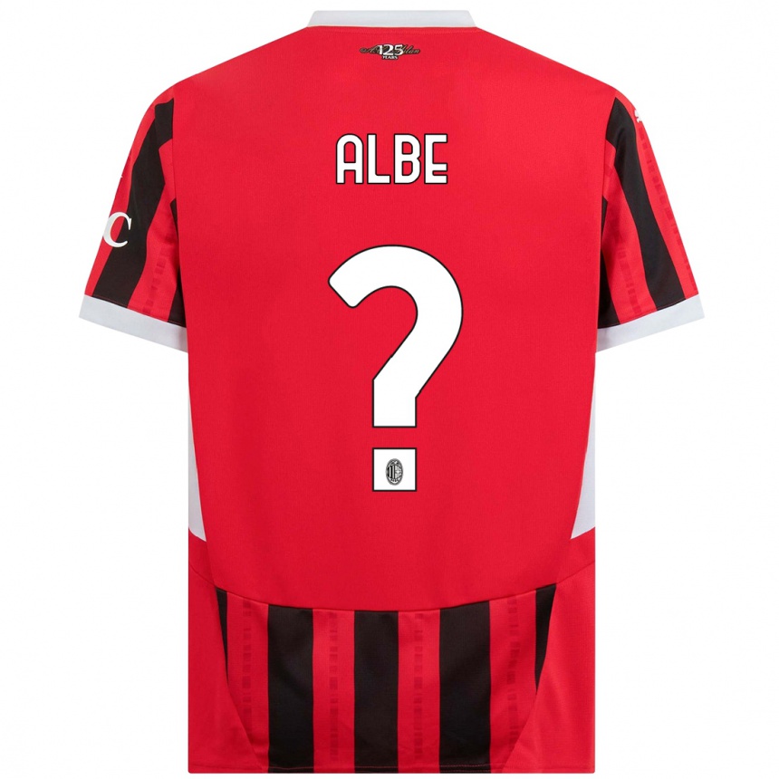 Kids Football Salem Albe #0 Red Black Home Jersey 2024/25 T-Shirt Uk