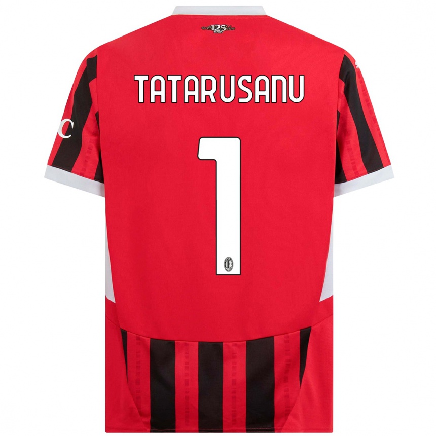 Kids Football Ciprian Tatarusanu #1 Red Black Home Jersey 2024/25 T-Shirt Uk