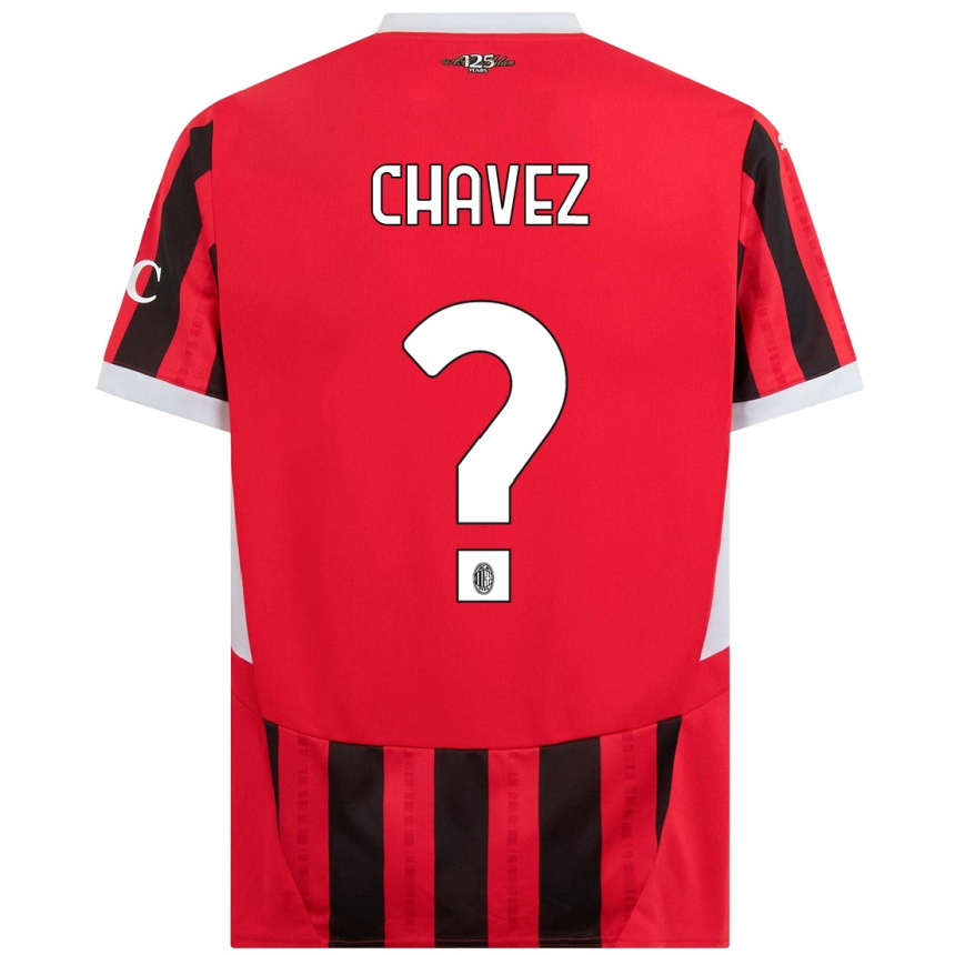 Kids Football Maikol Cifuentes Chavez #0 Red Black Home Jersey 2024/25 T-Shirt Uk