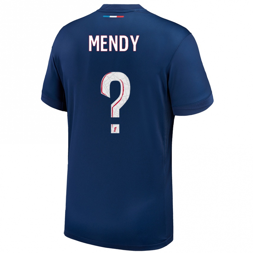 Kids Football Tony Mendy #0 Navy Blue White Home Jersey 2024/25 T-Shirt Uk