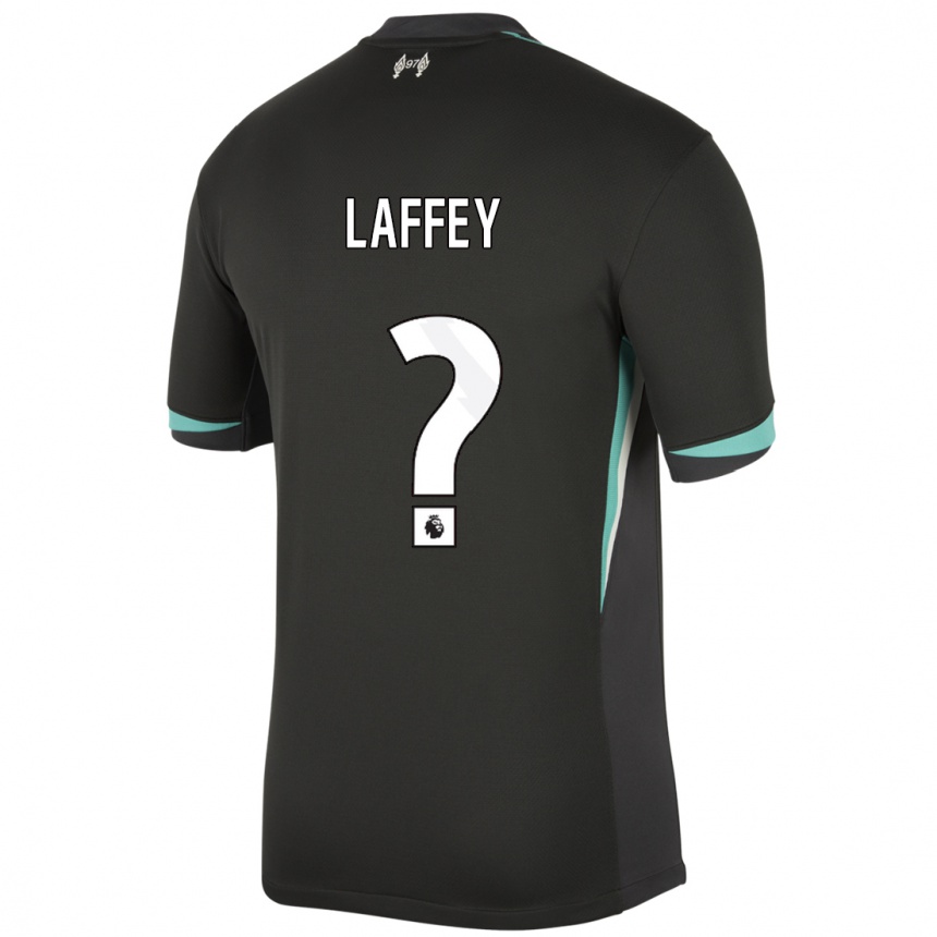 Kids Football Michael Laffey #0 Black Anthracite White Away Jersey 2024/25 T-Shirt Uk