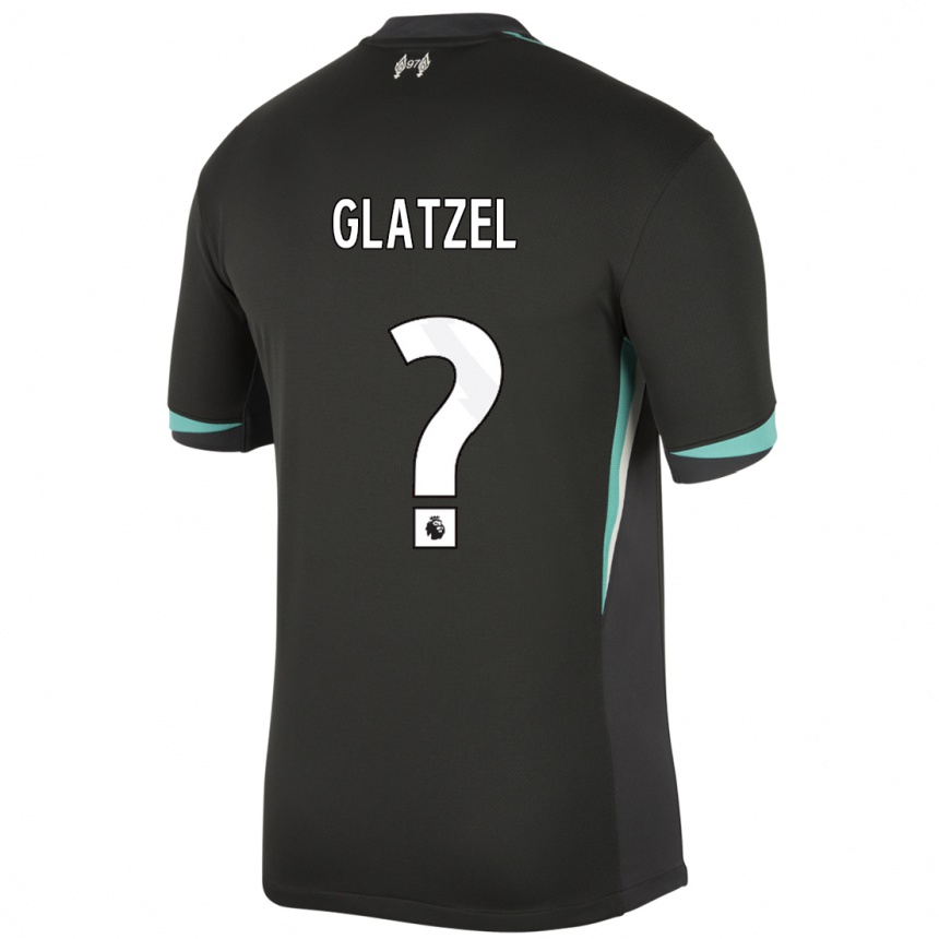 Kids Football Paul Glatzel #0 Black Anthracite White Away Jersey 2024/25 T-Shirt Uk