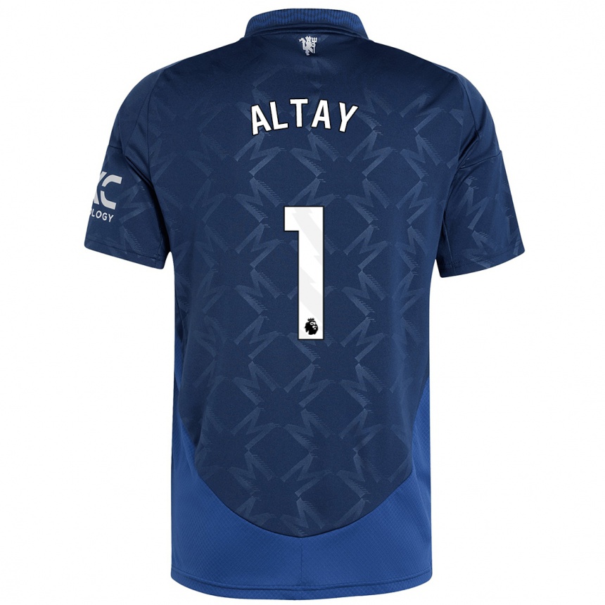 Kids Football Altay Bayindir #1 Indigo Away Jersey 2024/25 T-Shirt Uk