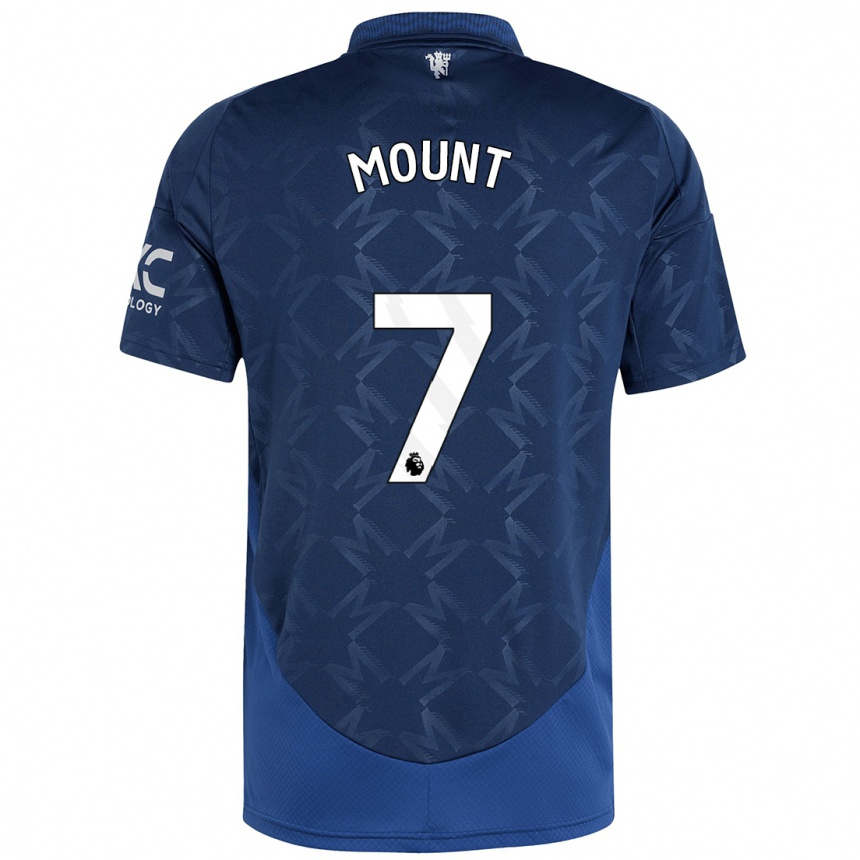 Kids Football Mason Mount #7 Indigo Away Jersey 2024/25 T-Shirt Uk