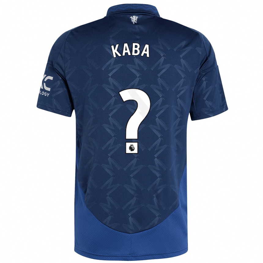 Kids Football Sekou Kaba #0 Indigo Away Jersey 2024/25 T-Shirt Uk