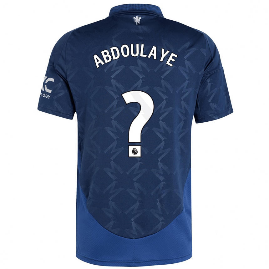 Kids Football Douka Abdoulaye #0 Indigo Away Jersey 2024/25 T-Shirt Uk