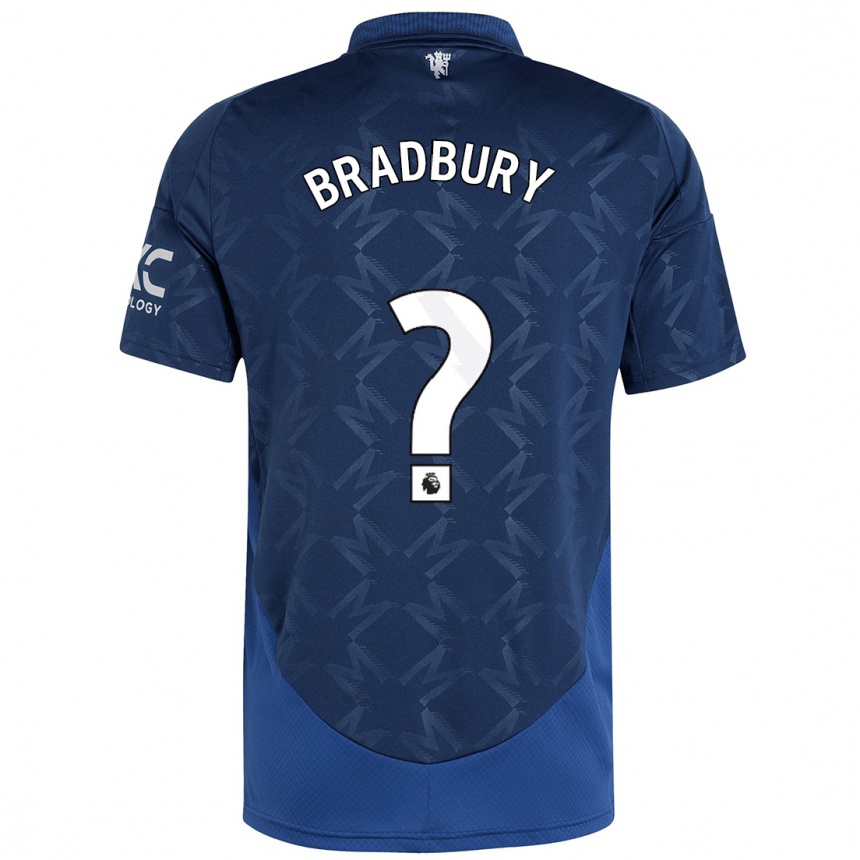 Kids Football Louie Bradbury #0 Indigo Away Jersey 2024/25 T-Shirt Uk