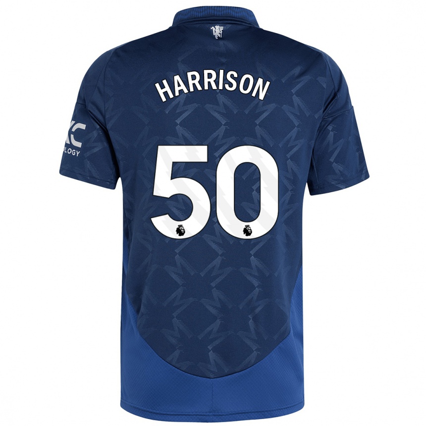 Kids Football Elyh Harrison #50 Indigo Away Jersey 2024/25 T-Shirt Uk