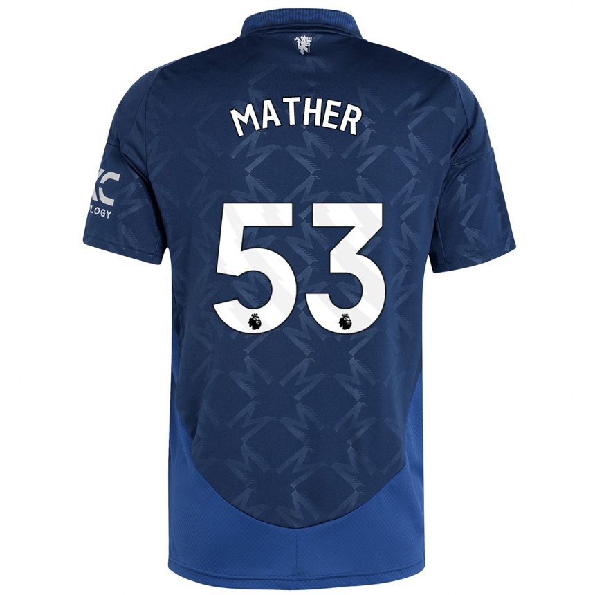 Kids Football Sam Mather #53 Indigo Away Jersey 2024/25 T-Shirt Uk