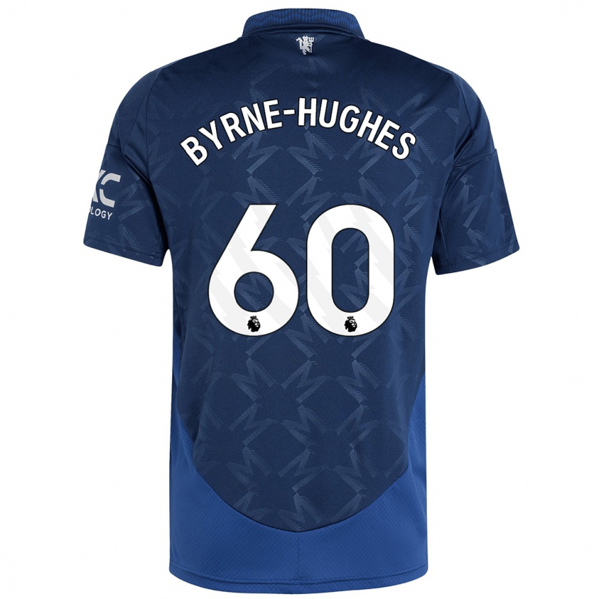 Kids Football Cameron Byrne-Hughes #60 Indigo Away Jersey 2024/25 T-Shirt Uk