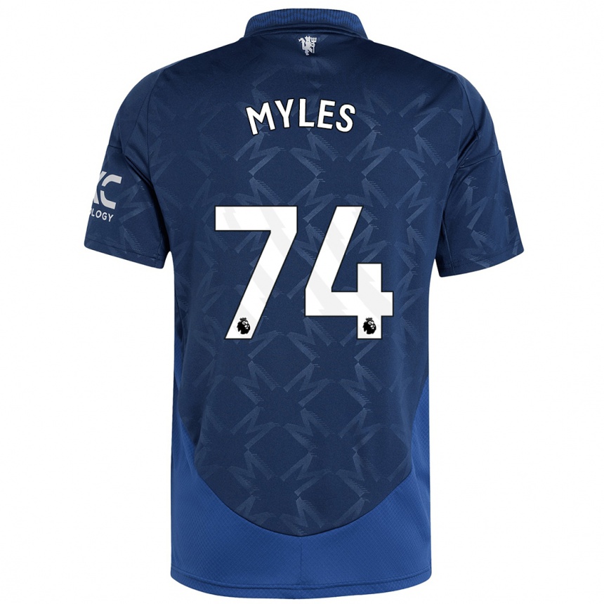 Kids Football Tom Myles #74 Indigo Away Jersey 2024/25 T-Shirt Uk