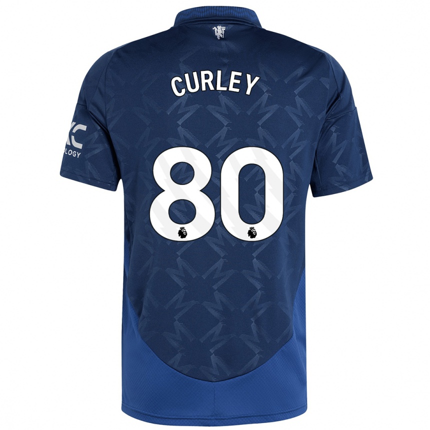 Kids Football Ruben Curley #80 Indigo Away Jersey 2024/25 T-Shirt Uk