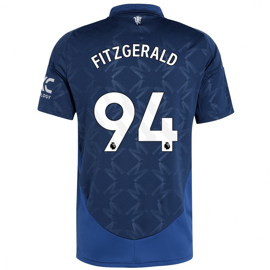 Kids Football Jayce Fitzgerald #94 Indigo Away Jersey 2024/25 T-Shirt Uk