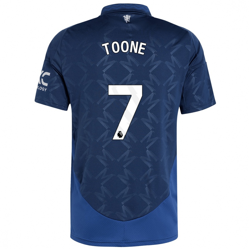 Kids Football Ella Toone #7 Indigo Away Jersey 2024/25 T-Shirt Uk