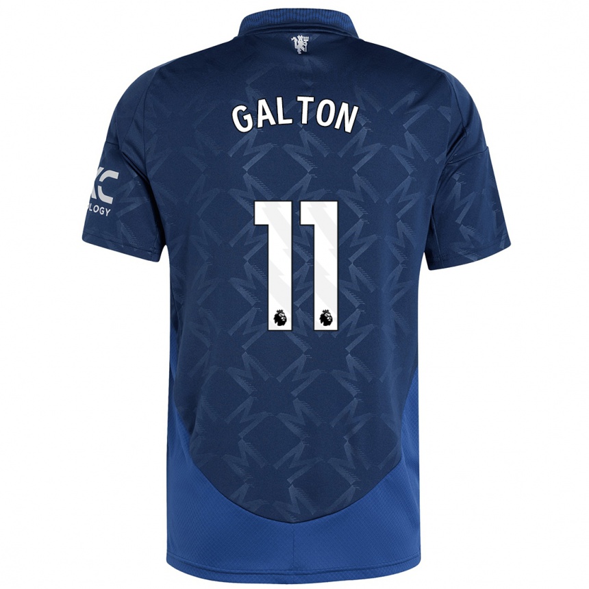 Kids Football Leah Galton #11 Indigo Away Jersey 2024/25 T-Shirt Uk