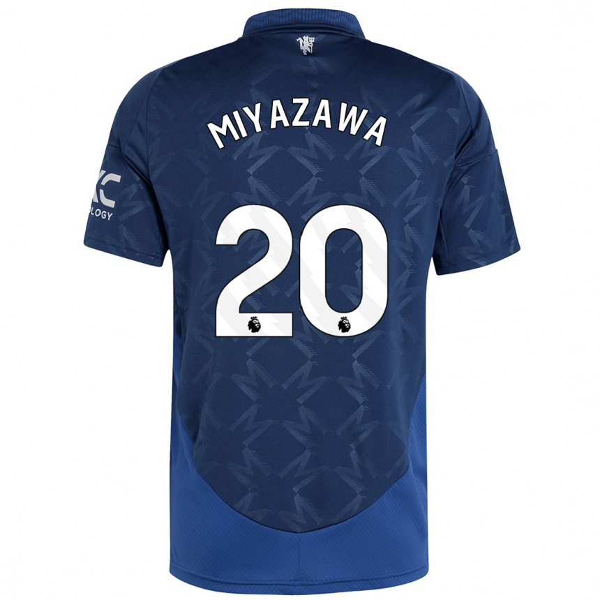 Kids Football Hinata Miyazawa #20 Indigo Away Jersey 2024/25 T-Shirt Uk