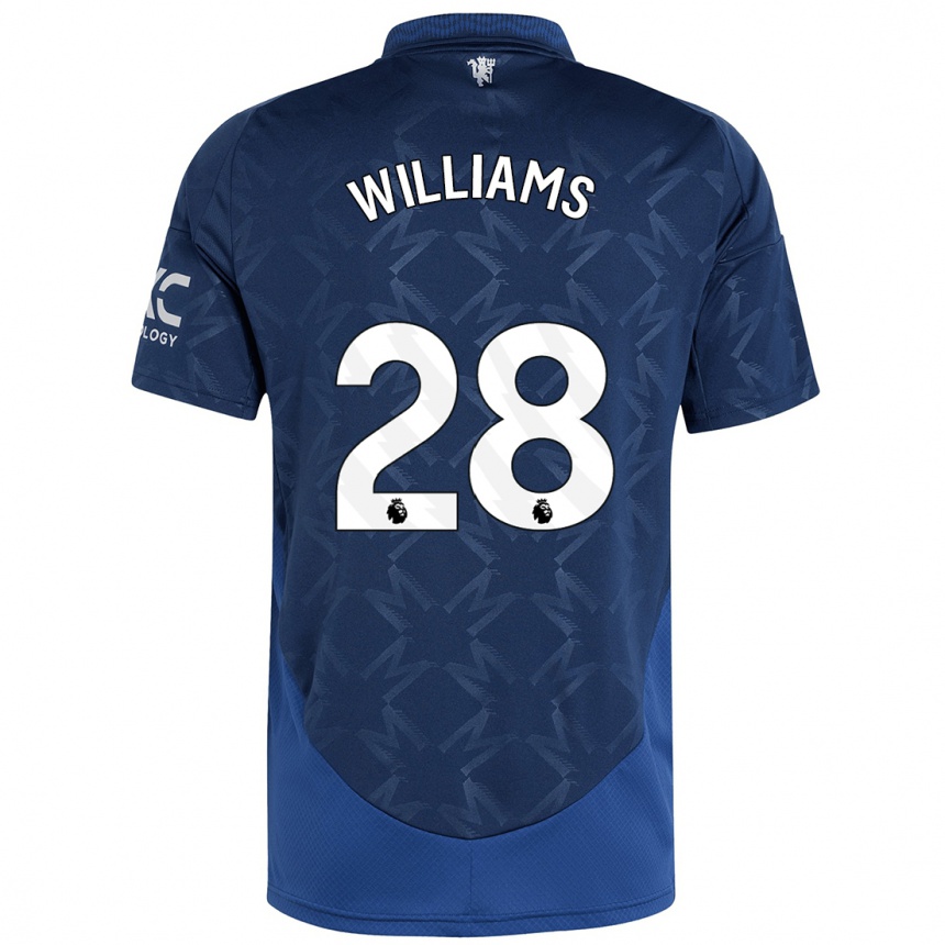 Kids Football Rachel Williams #28 Indigo Away Jersey 2024/25 T-Shirt Uk