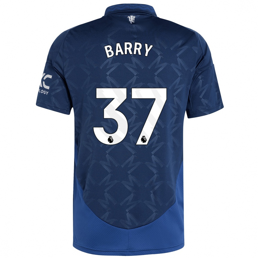 Kids Football Keira Barry #37 Indigo Away Jersey 2024/25 T-Shirt Uk