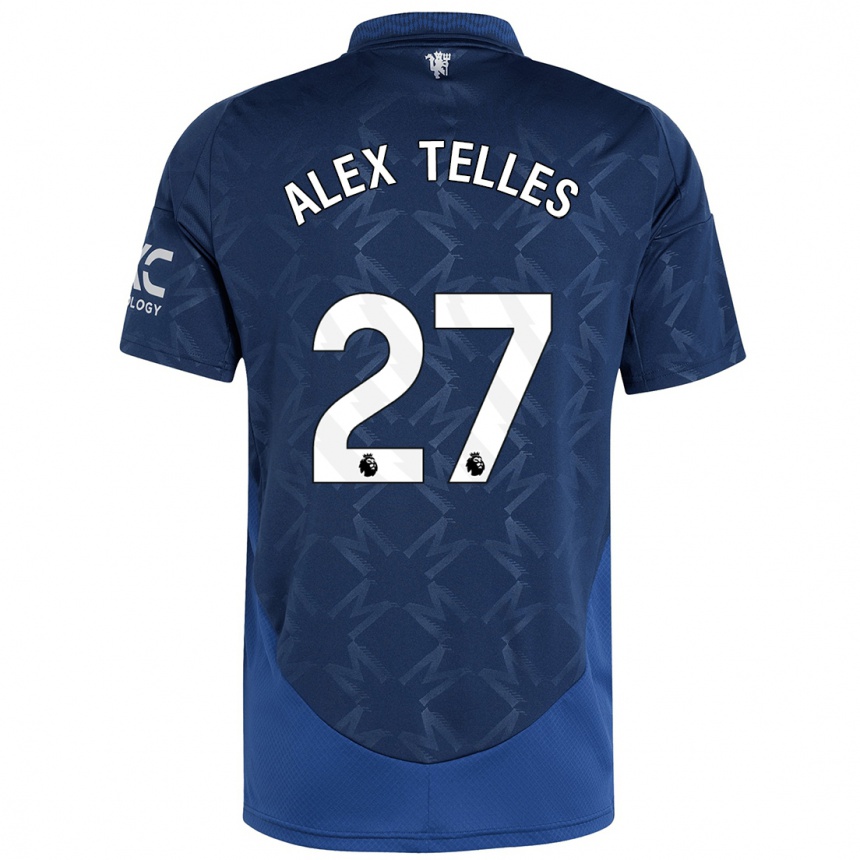 Kids Football Alex Nicolao Telles #27 Indigo Away Jersey 2024/25 T-Shirt Uk