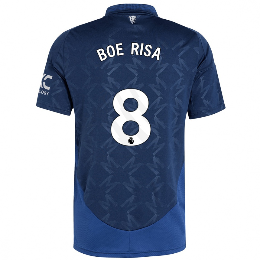 Kids Football Vilde Boe Risa #8 Indigo Away Jersey 2024/25 T-Shirt Uk