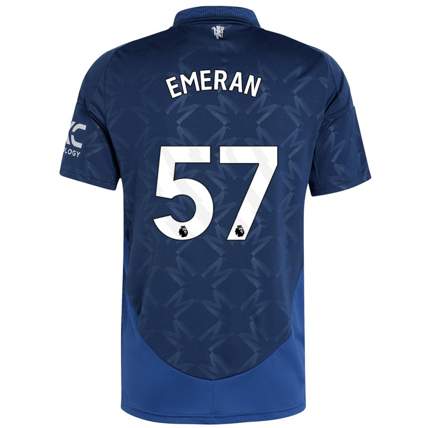 Kids Football Noam Emeran #57 Indigo Away Jersey 2024/25 T-Shirt Uk