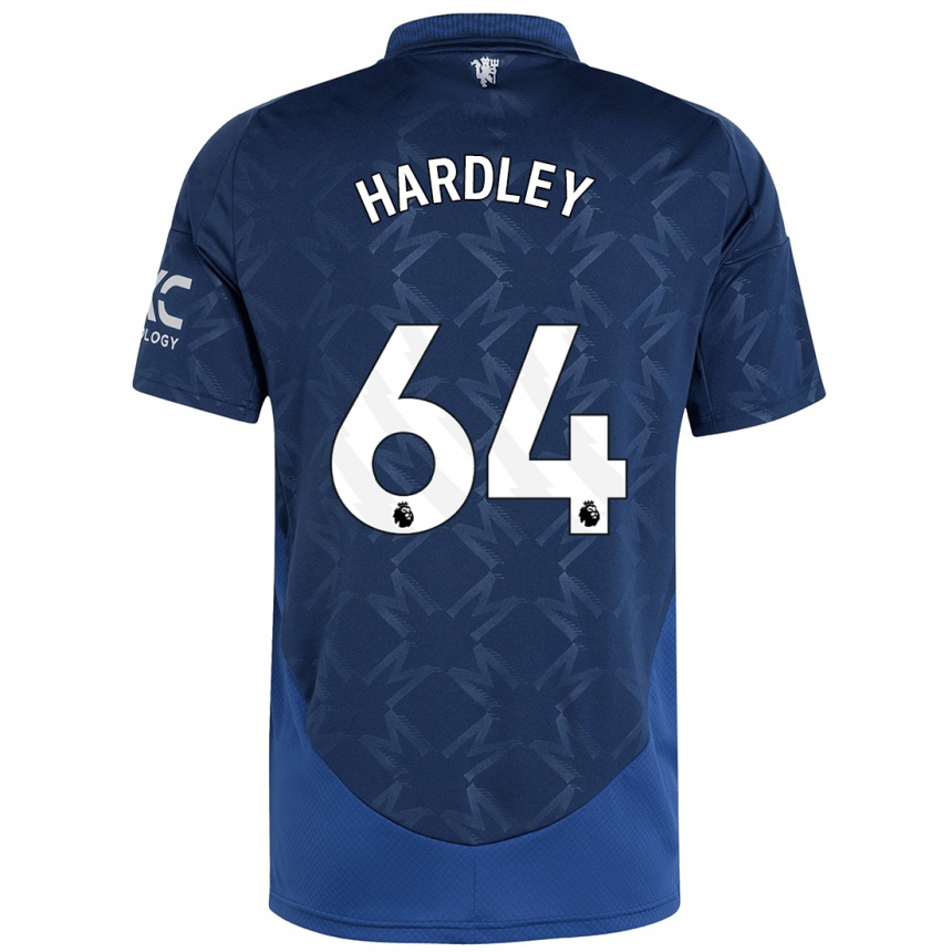 Kids Football Bjorn Hardley #64 Indigo Away Jersey 2024/25 T-Shirt Uk