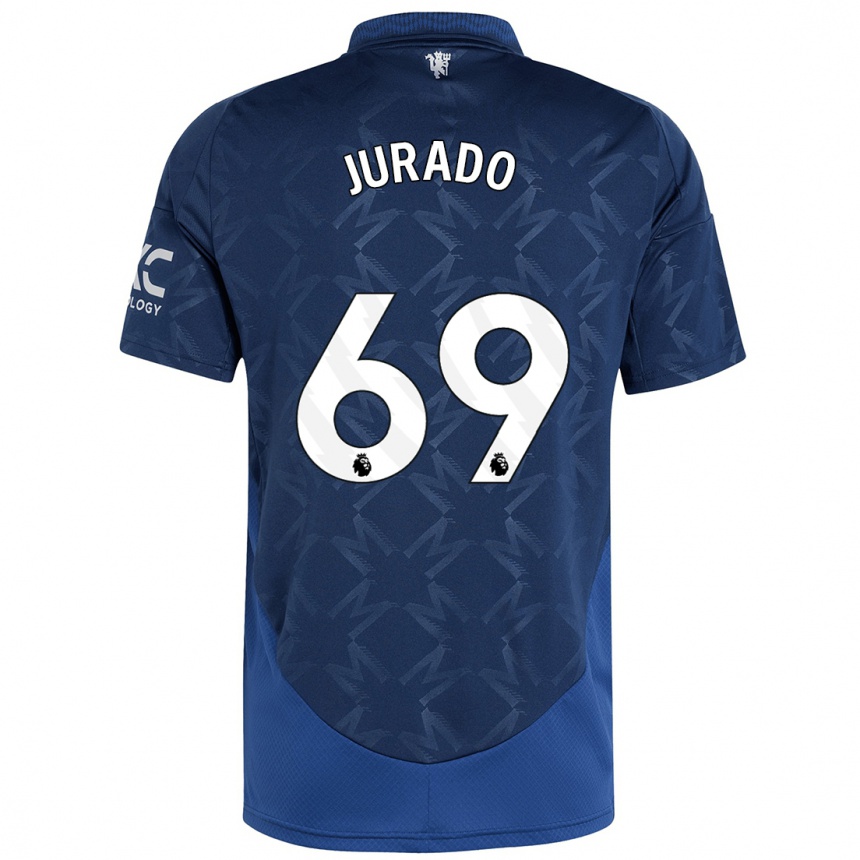 Kids Football Marc Jurado #69 Indigo Away Jersey 2024/25 T-Shirt Uk