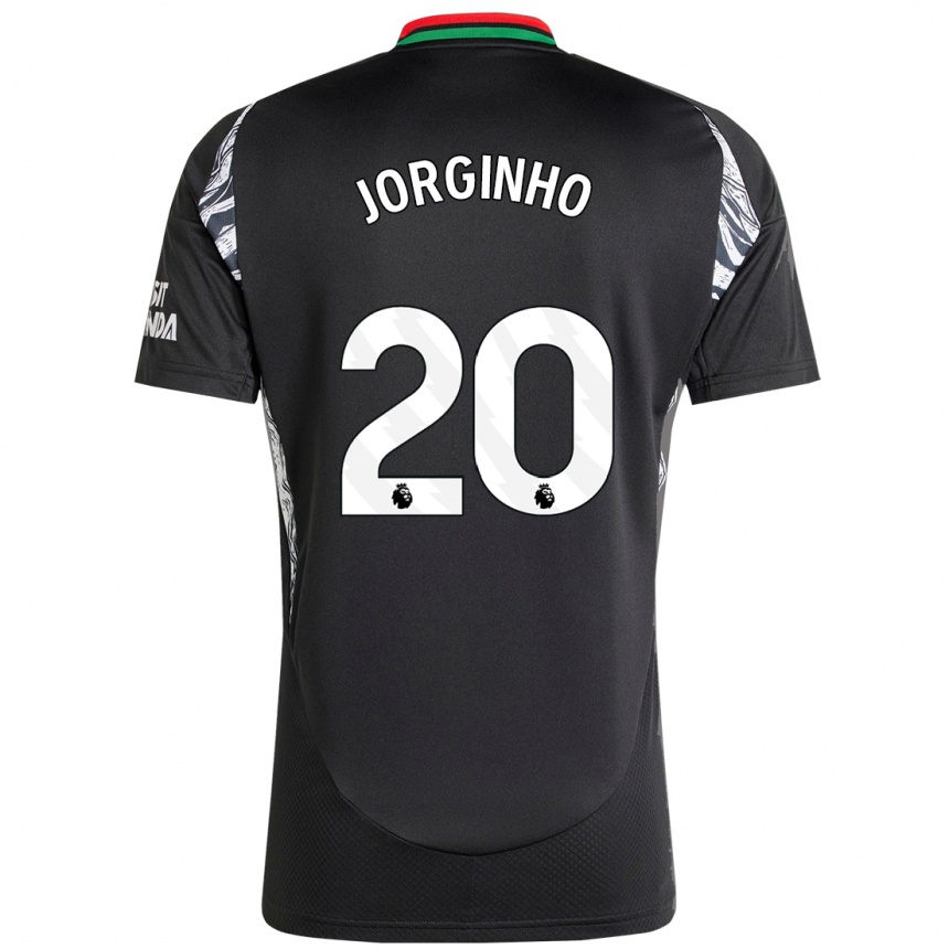 Kids Football Jorginho #20 Black Away Jersey 2024/25 T-Shirt Uk