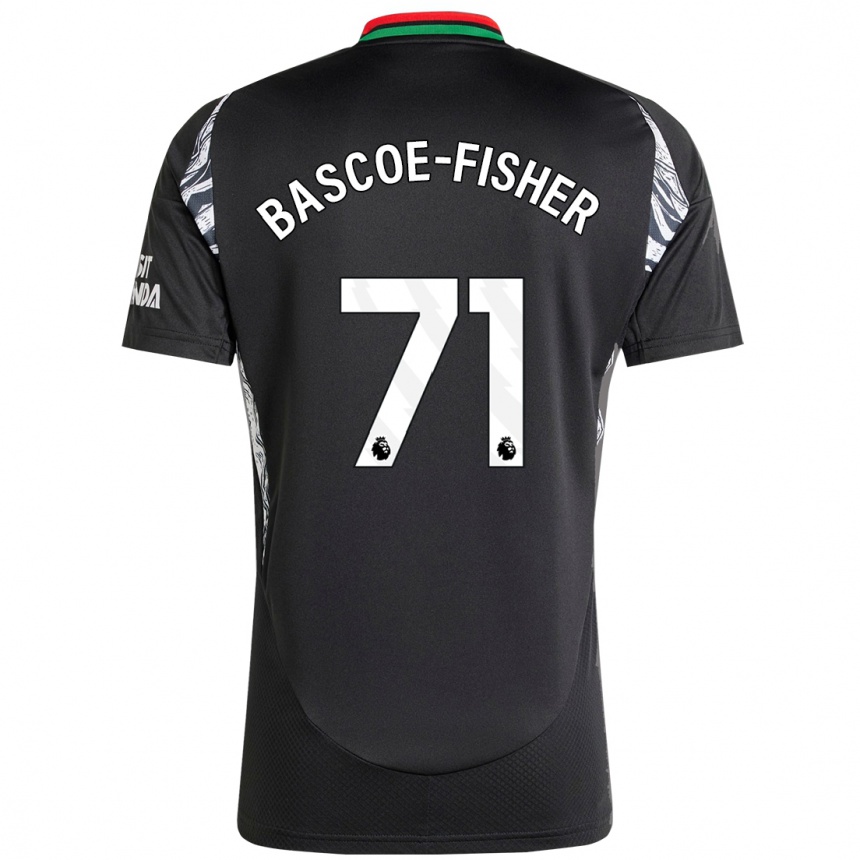 Kids Football Jakai Bascoe-Fisher #71 Black Away Jersey 2024/25 T-Shirt Uk