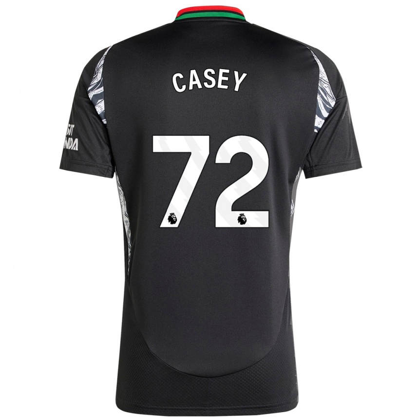 Kids Football Dan Casey #72 Black Away Jersey 2024/25 T-Shirt Uk