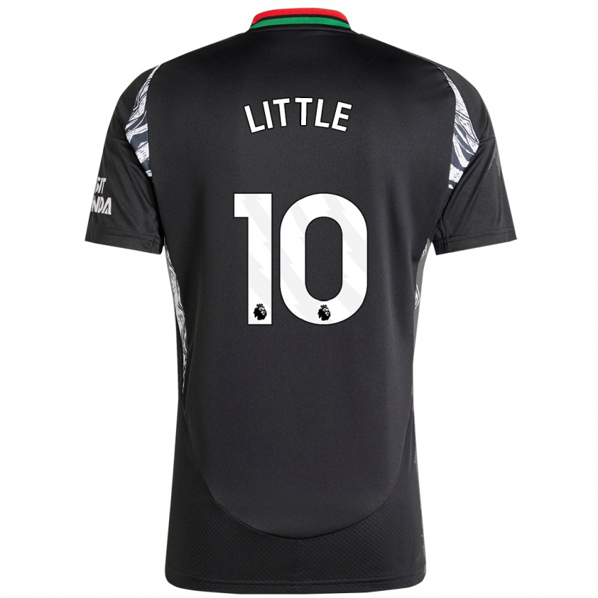 Kids Football Kim Little #10 Black Away Jersey 2024/25 T-Shirt Uk