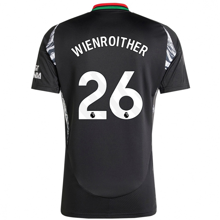 Kids Football Laura Wienroither #26 Black Away Jersey 2024/25 T-Shirt Uk