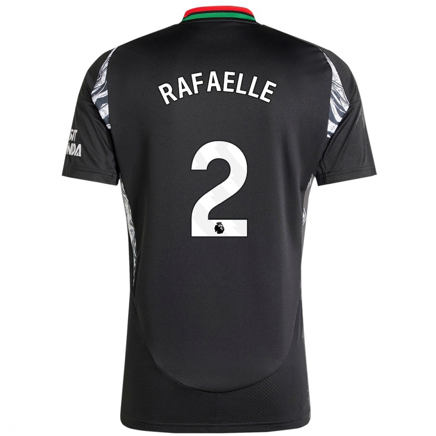 Kids Football Rafaelle Souza #2 Black Away Jersey 2024/25 T-Shirt Uk