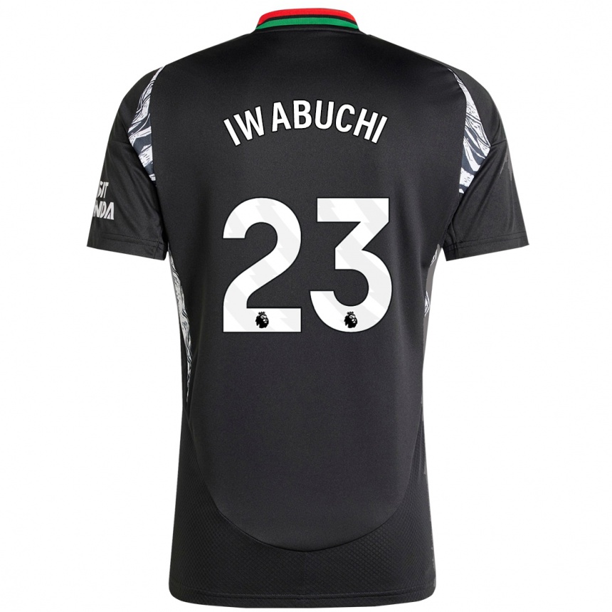 Kids Football Mana Iwabuchi #23 Black Away Jersey 2024/25 T-Shirt Uk