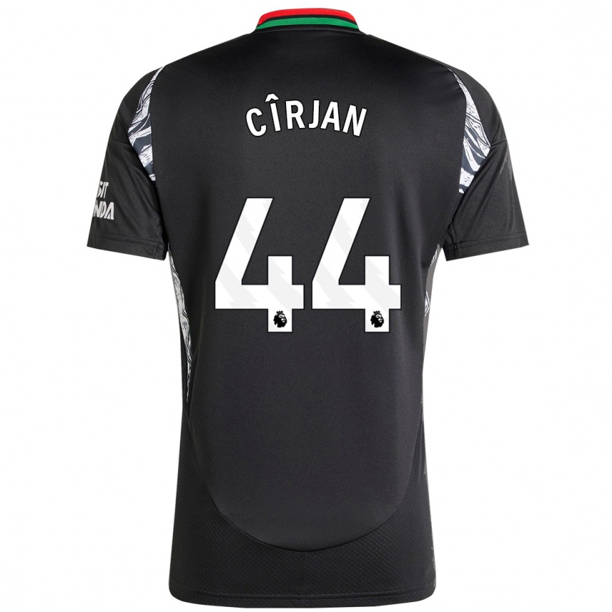 Kids Football Catalin Cîrjan #44 Black Away Jersey 2024/25 T-Shirt Uk