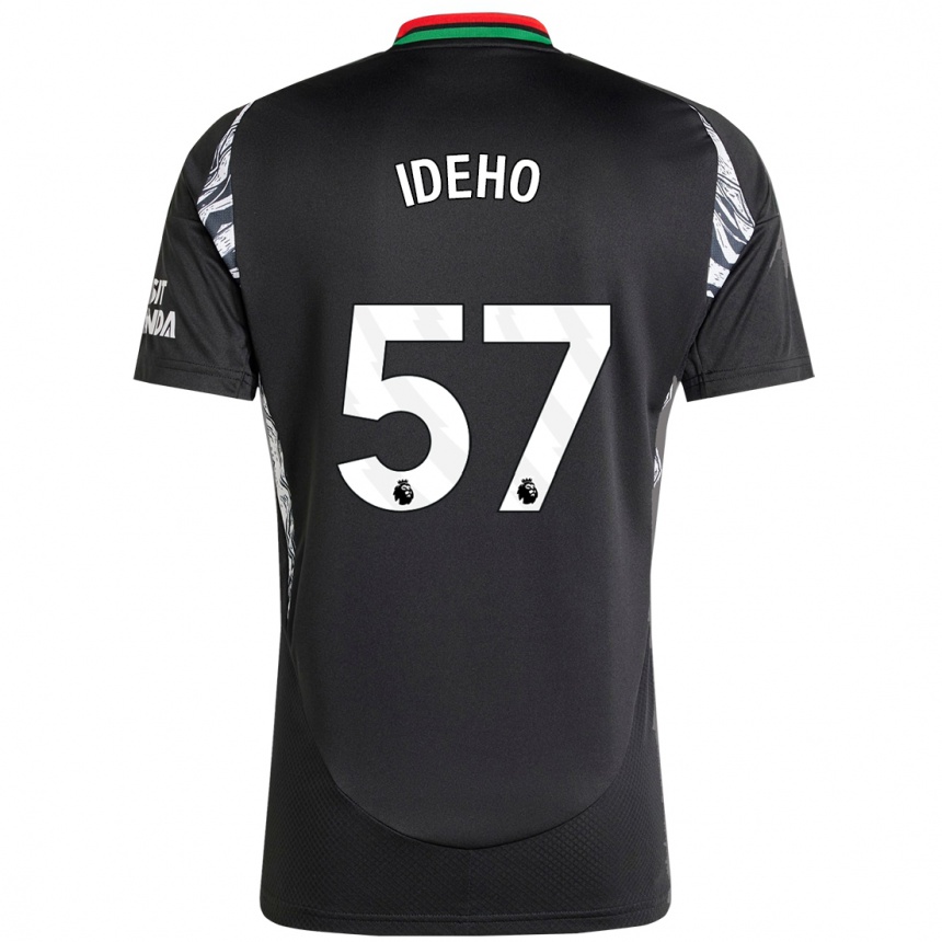 Kids Football Joel Ideho #57 Black Away Jersey 2024/25 T-Shirt Uk