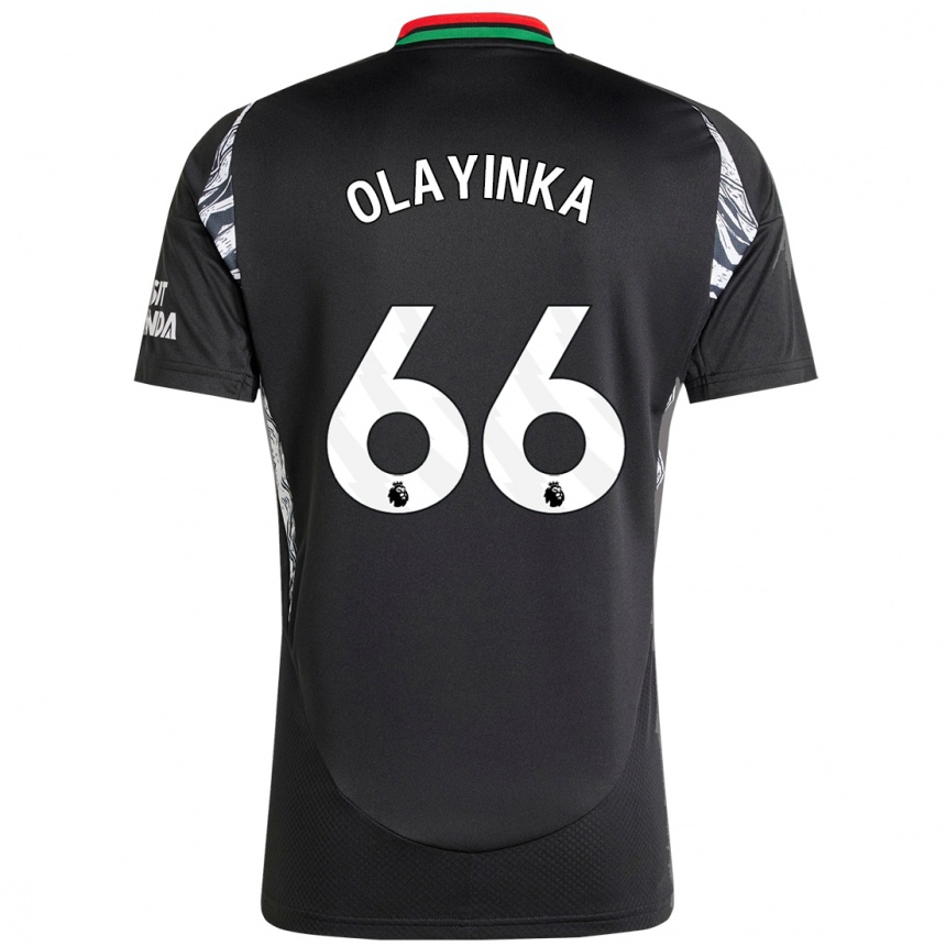 Kids Football James Olayinka #66 Black Away Jersey 2024/25 T-Shirt Uk