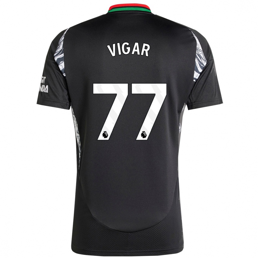 Kids Football Billy Vigar #77 Black Away Jersey 2024/25 T-Shirt Uk