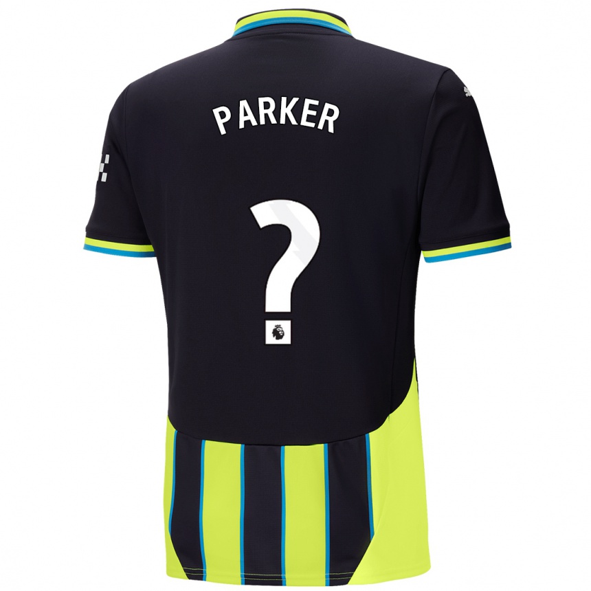 Kids Football Harrison Parker #0 Blue Yellow Away Jersey 2024/25 T-Shirt Uk