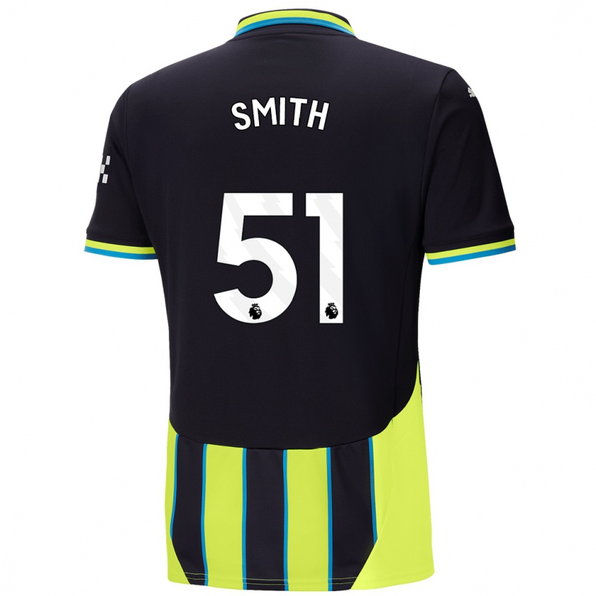 Kids Football Isaac Smith #51 Blue Yellow Away Jersey 2024/25 T-Shirt Uk