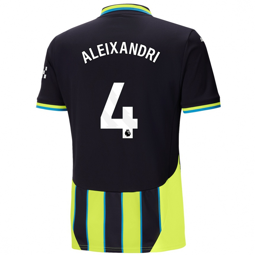 Kids Football Laia Aleixandri #4 Blue Yellow Away Jersey 2024/25 T-Shirt Uk