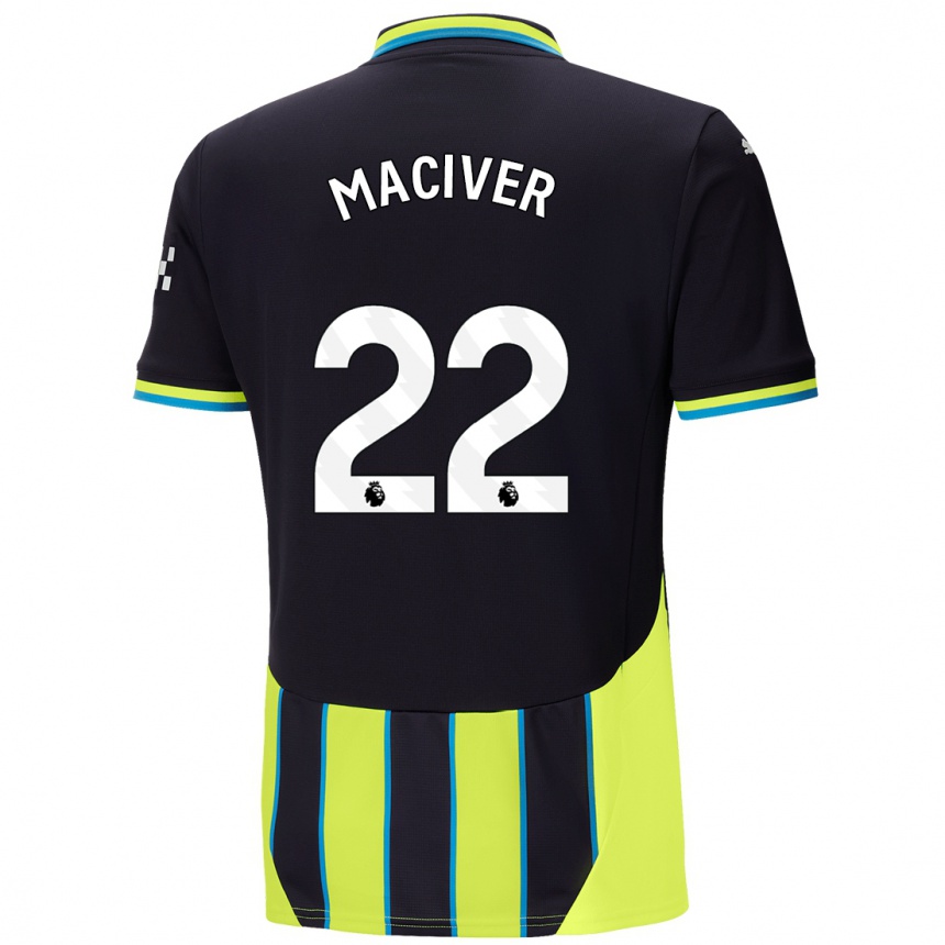 Kids Football Sandy Maciver #22 Blue Yellow Away Jersey 2024/25 T-Shirt Uk