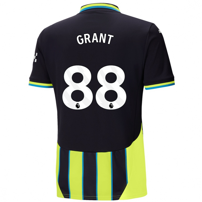 Kids Football True Grant #88 Blue Yellow Away Jersey 2024/25 T-Shirt Uk