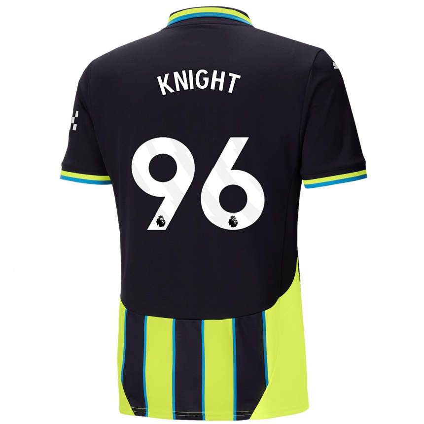 Kids Football Ben Knight #96 Blue Yellow Away Jersey 2024/25 T-Shirt Uk