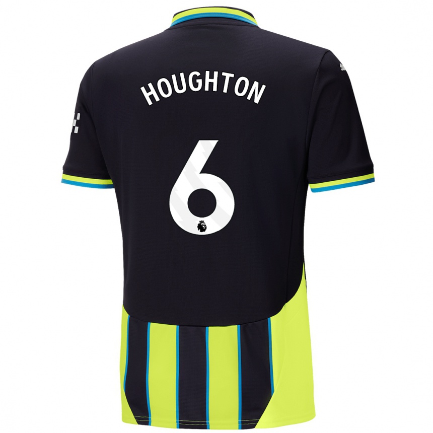 Kids Football Steph Houghton #6 Blue Yellow Away Jersey 2024/25 T-Shirt Uk