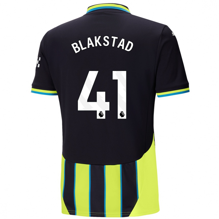 Kids Football Julie Blakstad #41 Blue Yellow Away Jersey 2024/25 T-Shirt Uk