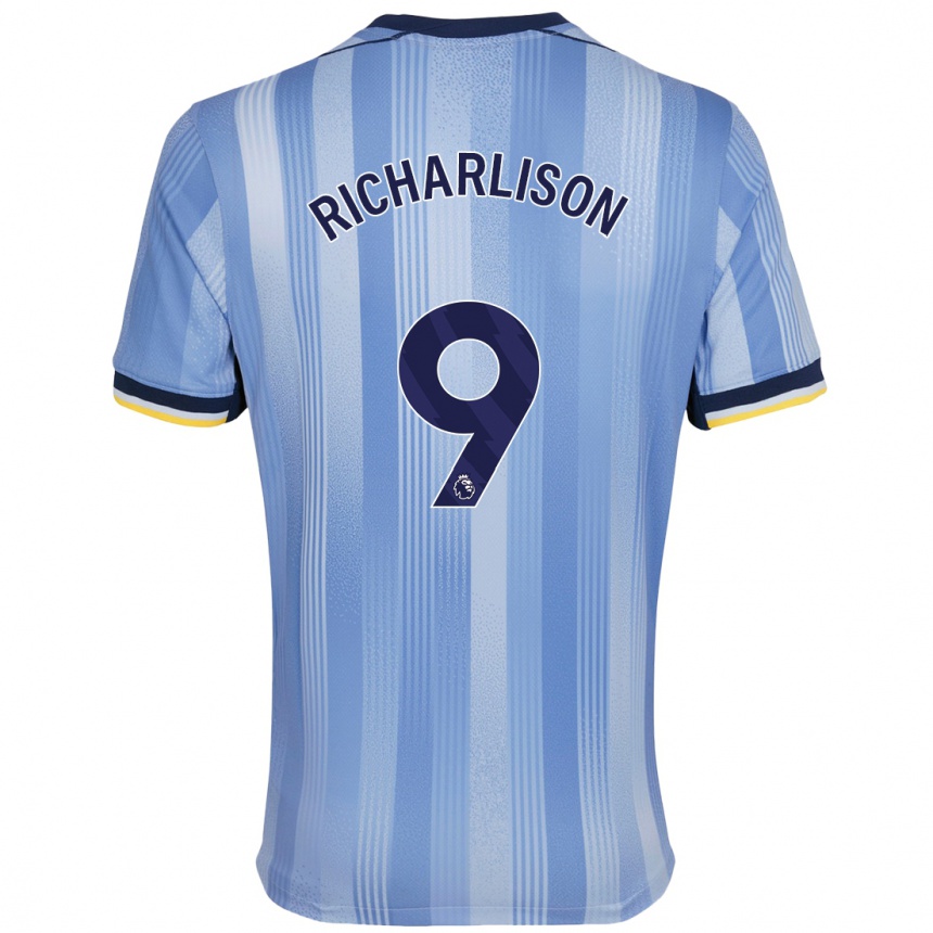 Kids Football Richarlison #9 Light Blue Away Jersey 2024/25 T-Shirt Uk